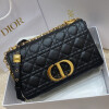 Replica Dior Medium Caro Bag Calfskin M9242 Blue 9