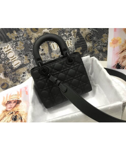 Replica Dior Small Lady My ABCDior Bag Lambskin M0538 logo black