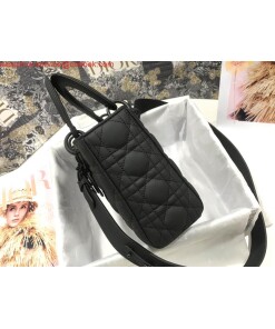 Replica Dior Small Lady My ABCDior Bag Lambskin M0538 logo black 2