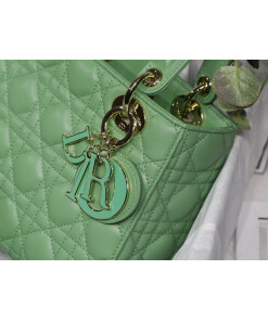 Replica Dior Small Lady My ABCDior Bag Lambskin M0538 logo green
