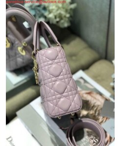 Replica Dior Small Lady My ABCDior Bag Lambskin M0538 Light Purple 2