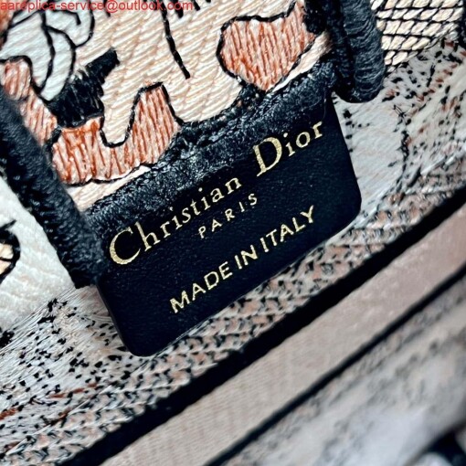 Replica Dior S5555 Mini Dior Book Tote Phone Bag Nude multicolor embroidery S1104 8
