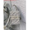 Replica Dior S5555 Mini Dior Book Tote Phone Bag Gray and Pink Toile de Jouy Reverse Embroidery 10