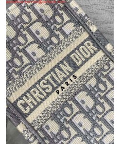 Replica Dior S5555 Mini Dior Book Tote Phone Bag Gray Dior Oblique Embroidery 2