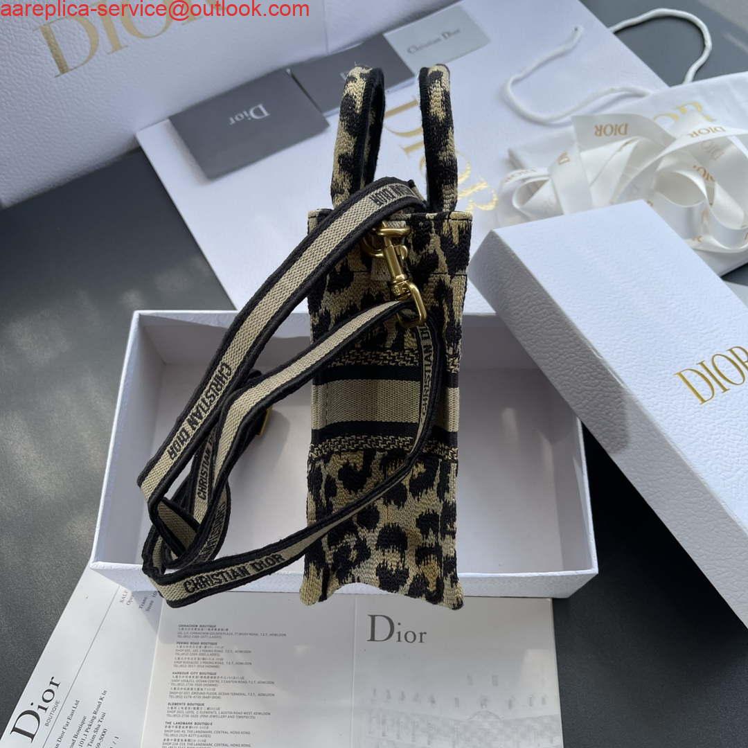 Replica Dior S5555 Mini Dior Book Tote Phone Bag Beige and Black Mizza Embroidery 3 Replica Dior S5555 Mini Dior Book Tote Phone Bag Beige and Black Mizza Embroidery 3