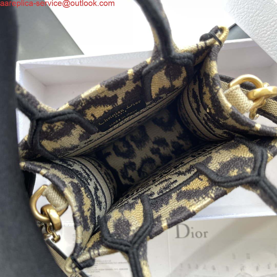 Replica Dior S5555 Mini Dior Book Tote Phone Bag Beige and Black Mizza Embroidery 5 Replica Dior S5555 Mini Dior Book Tote Phone Bag Beige and Black Mizza Embroidery 5
