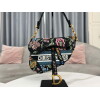 Replica Dior M0455 Saddle Bag With Strap Pink Cross-Stitch Embroidery 10