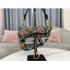 Replica Dior M0455 Saddle Bag With Strap Pink Cross-Stitch Embroidery 9
