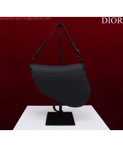 Replica Dior M0455 Saddle Bag With Strap Black Ultramatte Calfskin Black Hardware 2