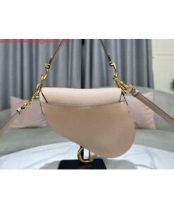 Replica Dior M0455 Saddle Bag With Strap Nude Grained Calfskin 2