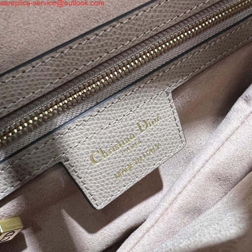 Replica Dior M0455 Saddle Bag With Strap Nude Grained Calfskin 8