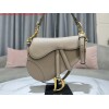 Replica Dior M0455 Saddle Bag With Strap Apricot Grained Calfskin 10