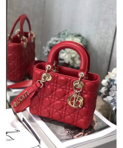 Replica Dior M0538 Small Lady My ABCDior Bag Lambskin Red