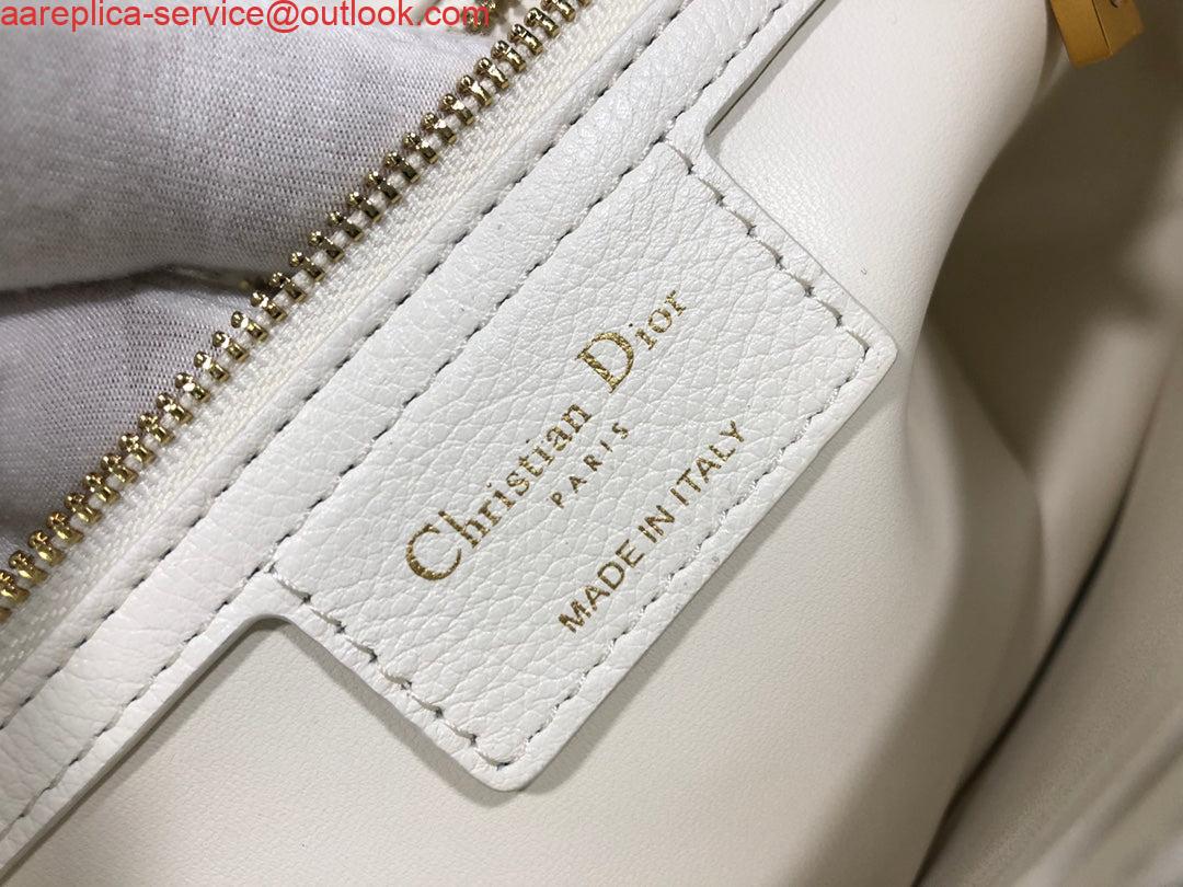 Replica Dior Large Caro Bag M9243 Calfskin white Gold 8 Replica Dior Large Caro Bag M9243 Calfskin white Gold 8