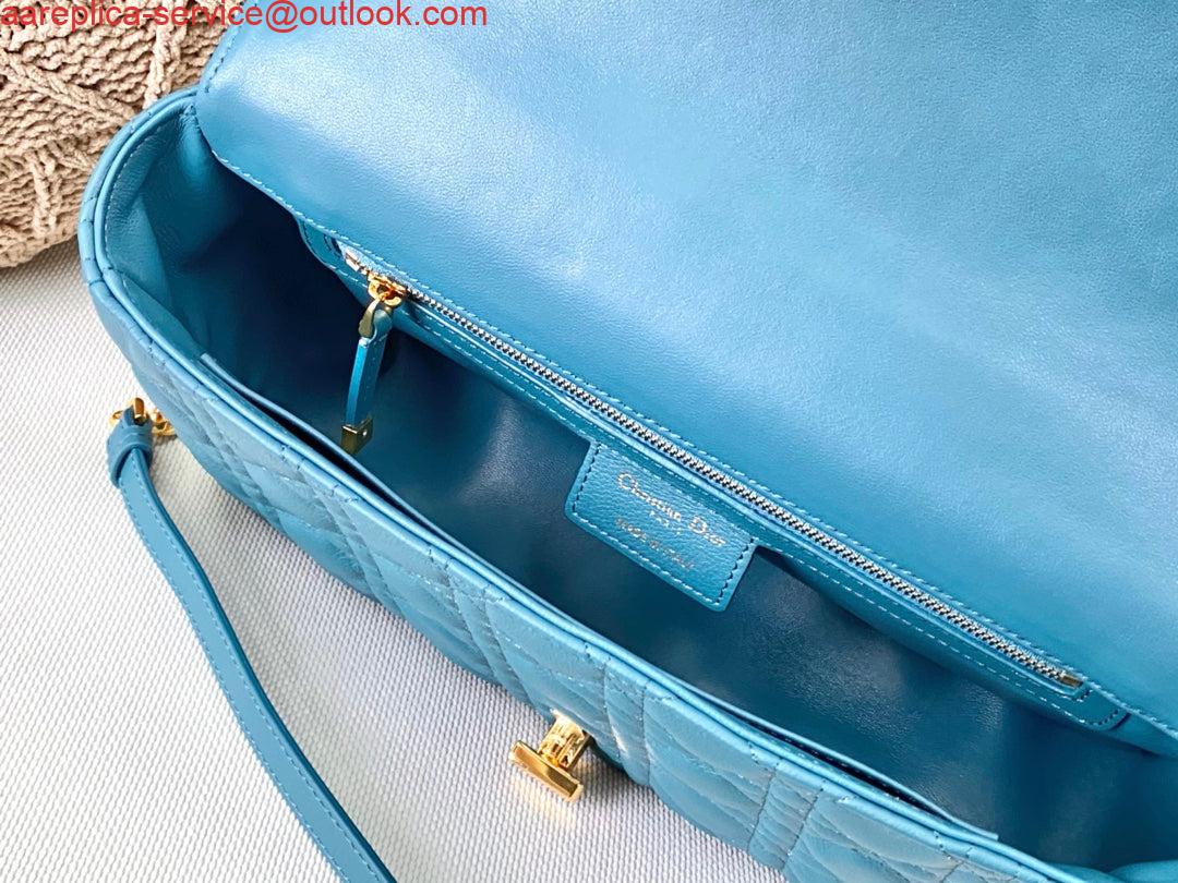 Replica Dior Large Caro Bag M9243 Calfskin Blue Gold 6 Replica Dior Large Caro Bag M9243 Calfskin Blue Gold 6