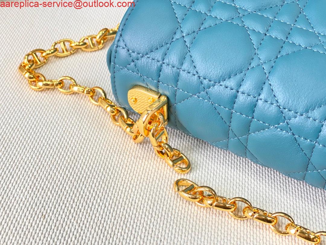 Replica Dior Large Caro Bag M9243 Calfskin Blue Gold 7 Replica Dior Large Caro Bag M9243 Calfskin Blue Gold 7
