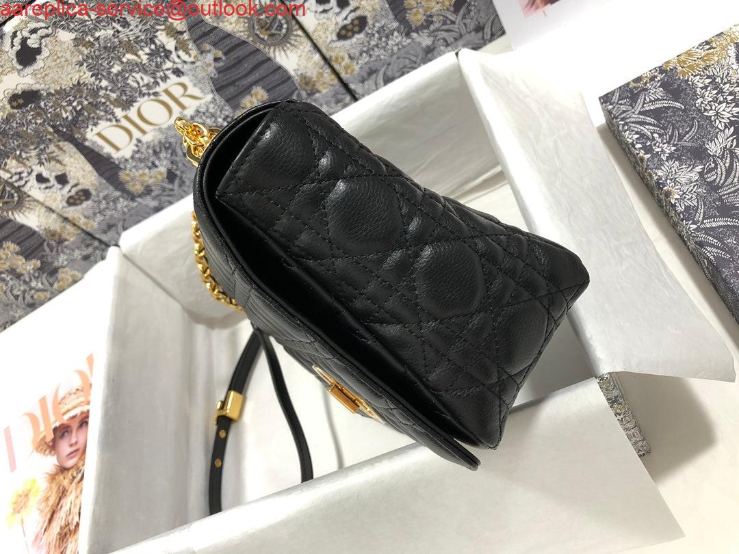 Replica Dio rM9243 Large Caro Bag Calfskin black logo gold 2 Replica Dio rM9243 Large Caro Bag Calfskin black logo gold 2