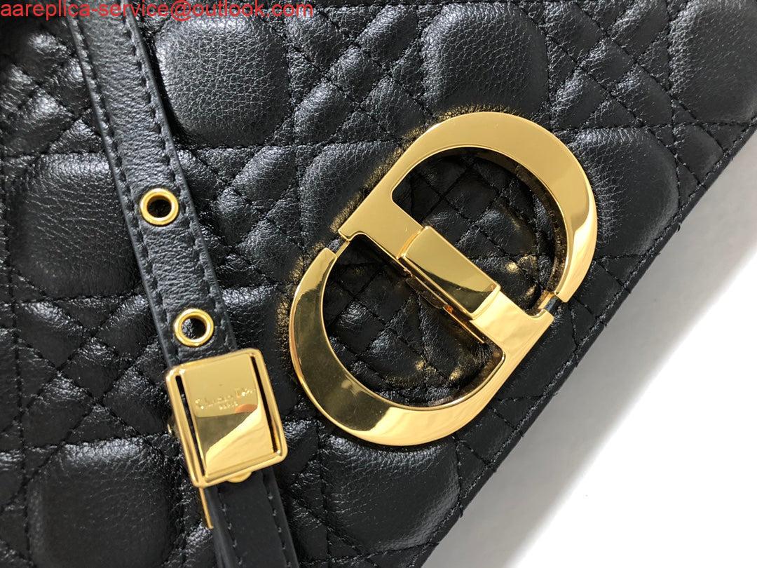Replica Dio rM9243 Large Caro Bag Calfskin black logo gold 5 Replica Dio rM9243 Large Caro Bag Calfskin black logo gold 5