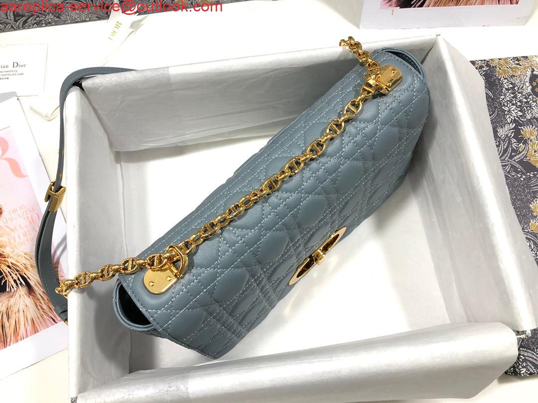 Replica Dior M9243 Large Caro Bag Calfskin Blue 5 Replica Dior M9243 Large Caro Bag Calfskin Blue 5