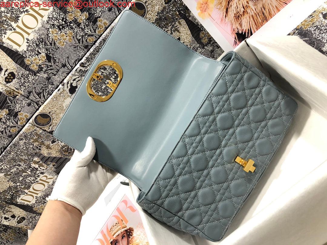 Replica Dior M9243 Large Caro Bag Calfskin Blue 6 Replica Dior M9243 Large Caro Bag Calfskin Blue 6