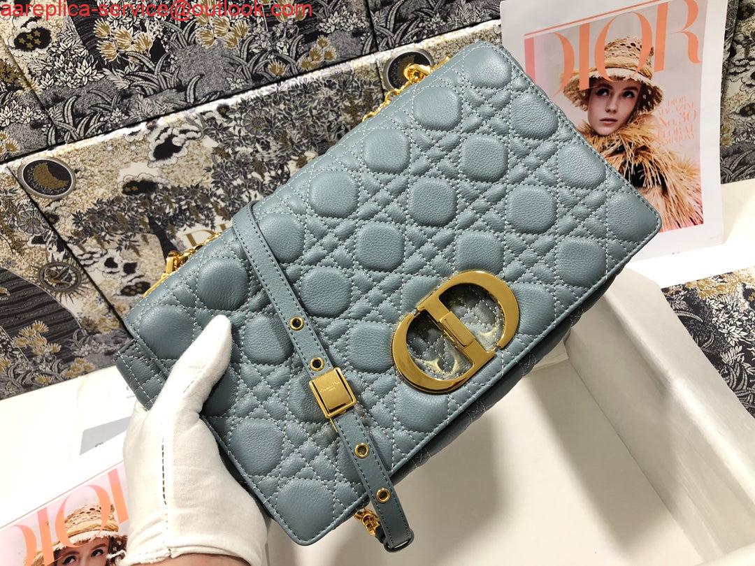 Replica Dior M9243 Large Caro Bag Calfskin Blue 8 Replica Dior M9243 Large Caro Bag Calfskin Blue 8