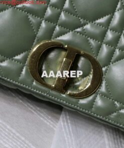 Replica Dior M9243 Large Quilted Macrocannage Calfskin Green