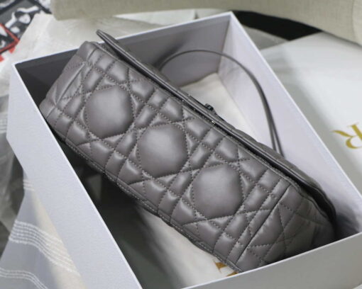 Replica Dior M9243 Large Quilted Macrocannage Calfskin Gray 6