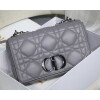 Replica Dior M9243 Large Quilted Macrocannage Calfskin Gray 9