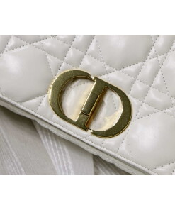 Replica Dior M9242 Medium Quilted Macrocannage Calfskin White