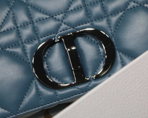 Replica Dior M9241 Small Quilted Macrocannage Calfskin Lake Blue 2
