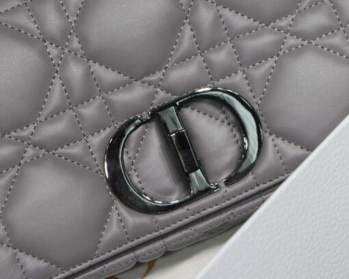 Replica Dior M9241 Small Quilted Macrocannage Calfskin Gray 2
