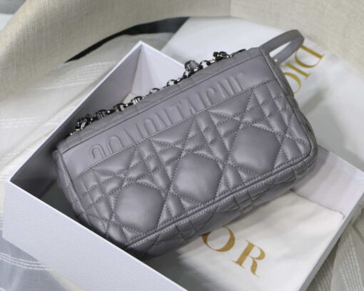 Replica Dior M9241 Small Quilted Macrocannage Calfskin Gray 3