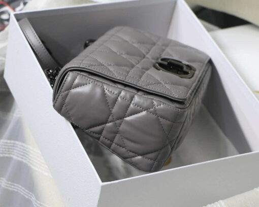 Replica Dior M9241 Small Quilted Macrocannage Calfskin Gray 5