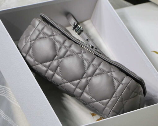 Replica Dior M9241 Small Quilted Macrocannage Calfskin Gray 6