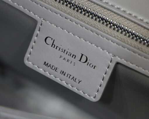 Replica Dior M9241 Small Quilted Macrocannage Calfskin Gray 8