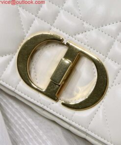 Replica Dior M9241 Small Quilted Macrocannage Calfskin White