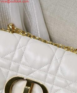 Replica Dior M9241 Small Quilted Macrocannage Calfskin White 2