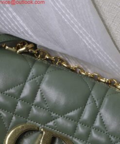 Replica Dior M9241 Small Quilted Macrocannage Calfskin Green 2