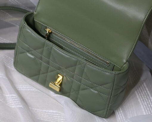Replica Dior M9241 Small Quilted Macrocannage Calfskin Green 7