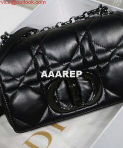Replica Dior M9241 Small Quilted Macrocannage Calfskin Black