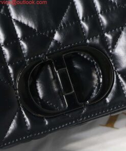 Replica Dior M9241 Small Quilted Macrocannage Calfskin Black 2