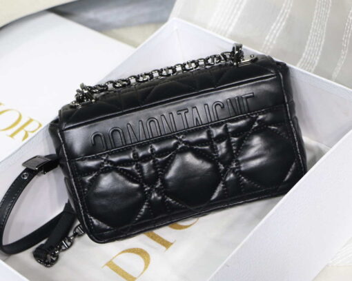 Replica Dior M9241 Small Quilted Macrocannage Calfskin Black 3