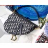 Replica Dior Saddle Bag Burgundy Dior Oblique Jacquard M0446 Gray 10