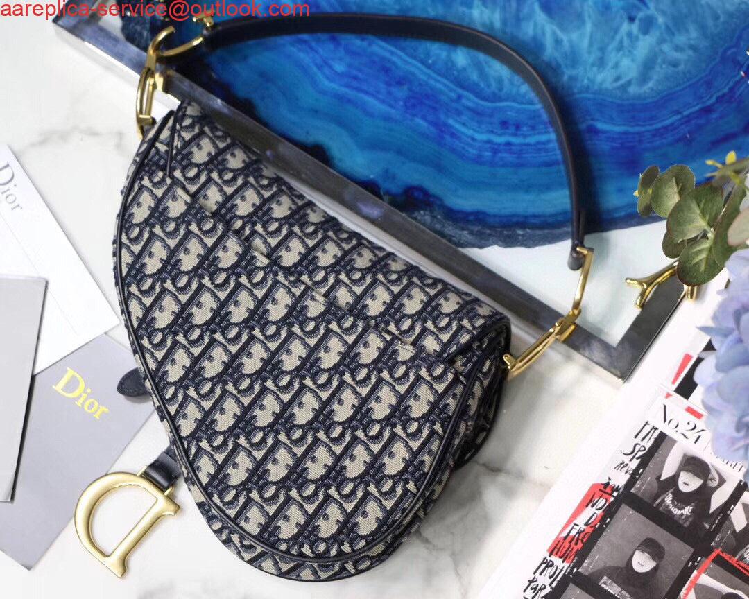 Replica Dior Saddle Bag M0446 Blue Dior Oblique Jacquard 3 Replica Dior Saddle Bag M0446 Blue Dior Oblique Jacquard 3