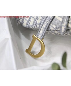 Replica Dior Saddle Bag Burgundy Dior Oblique Jacquard M0446 Gray 2