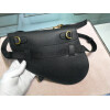 Replica Dior Saddle Belt Bag S5632 Black Goat leather 8