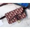 Replica Dior Saddle Belt Bag S5619 Red Dior Oblique Jacquard