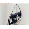 Replica Dior Saddle Bag M0446 Black Oblique Perforated and Embossed Calfskin