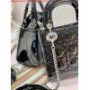 Replica Dior Mini Lady Dior Bag M0505 Deep tan lanin Patent Cannage Calfskin 8