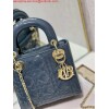 Replica Dior Mini Lady Dior Bag M0505 Deep tan lanin Patent Cannage Calfskin